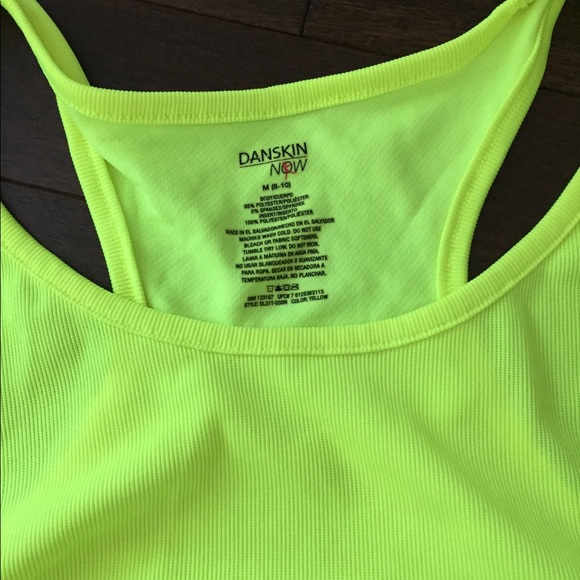 Danskin Neon yellow workout top M Make an offer - Picture 3 of 3